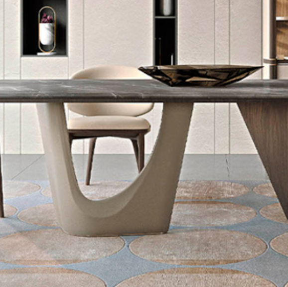 Double Pedestal Dining Room Table Contemporary Dinner Room Table