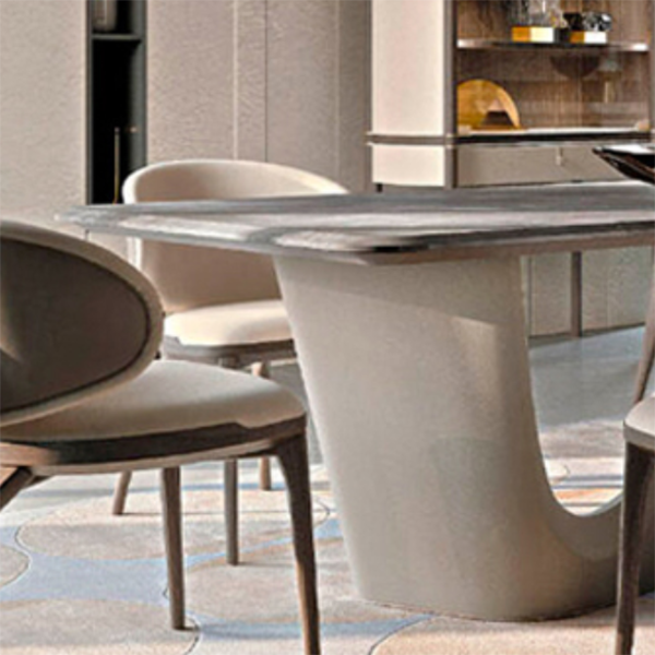 Double Pedestal Dining Room Table Contemporary Dinner Room Table