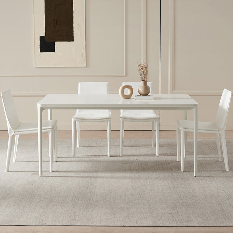 Glam 1/2/5 Pieces Furniture Sintered Stone Dining Set in White