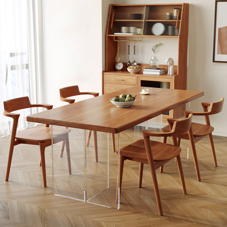 Modern Solid Wood Furniture 1/2/4/5 Pcs Standard Height Dining Room Table Set for Home