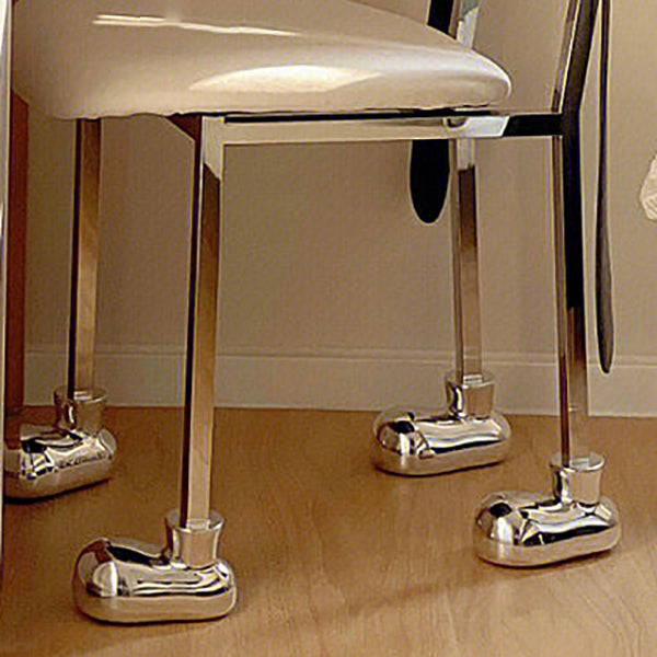 Stainless Steel Frame Armless Dining Chair Upholstered Side Chair for Home