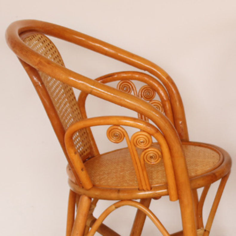 Traditional Kitchen Dining Chairs Cane Back Arm Chairs for Dining Room
