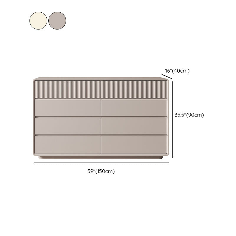 Modernism Horizontal Double Dresser Wood Dresser with 5/6/8 Drawers for Home