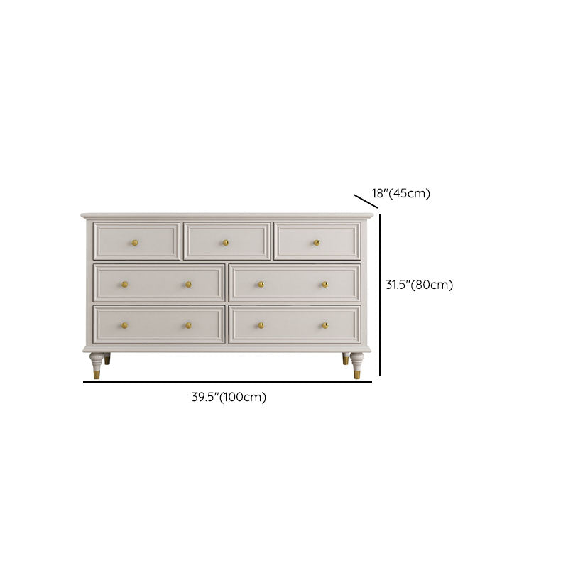 Birch Wood Horizontal Double Dresser Contemporary Storage Dresser for Bedroom