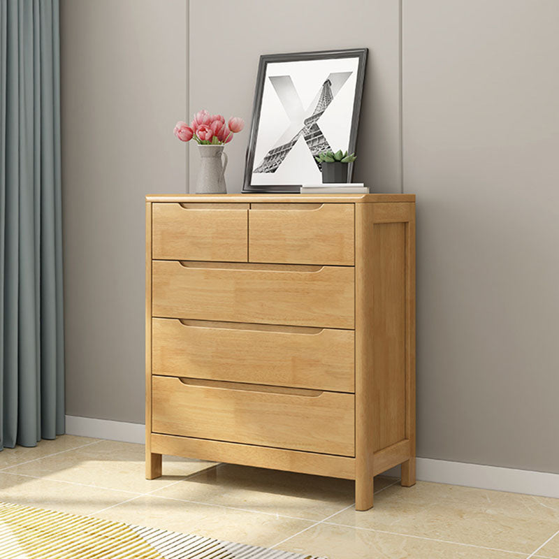 Contemporary Horizontal Double Dresser Wooden Storage Dresser for Bedroom