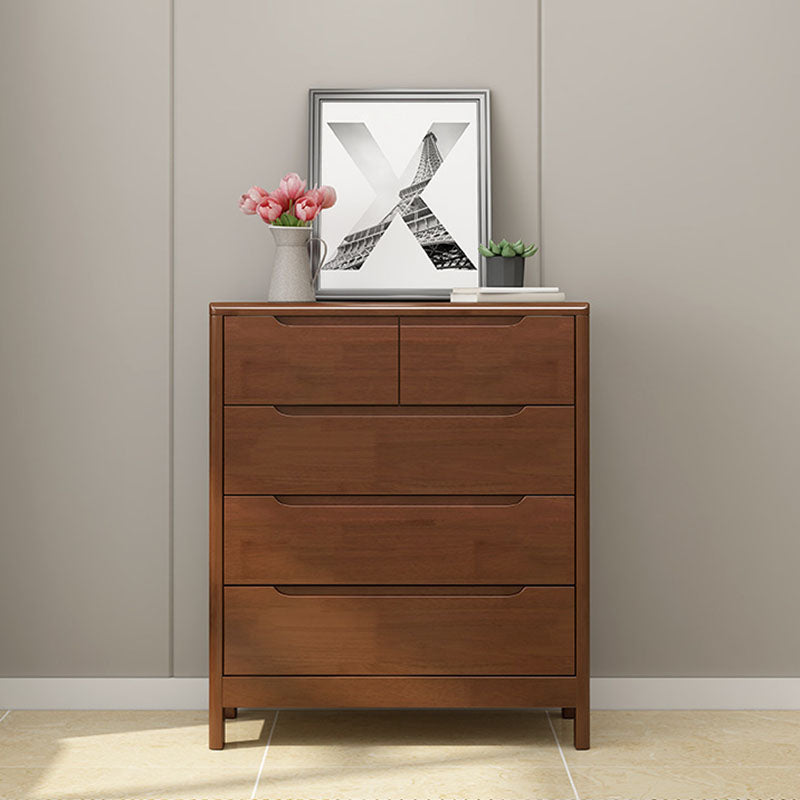 Contemporary Horizontal Double Dresser Wooden Storage Dresser for Bedroom