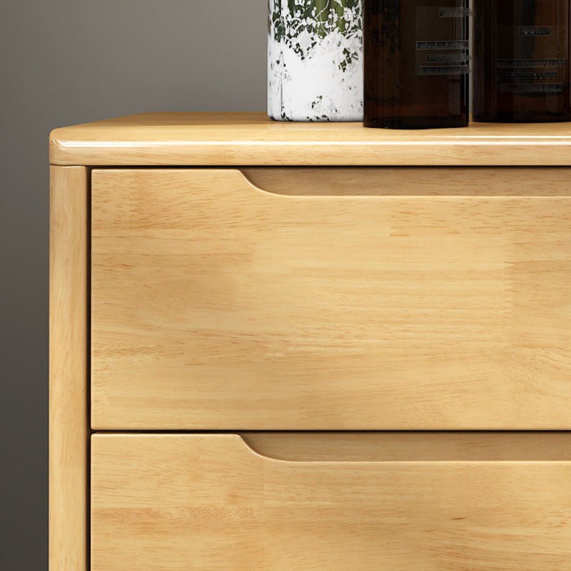 Contemporary Horizontal Double Dresser Wooden Storage Dresser for Bedroom