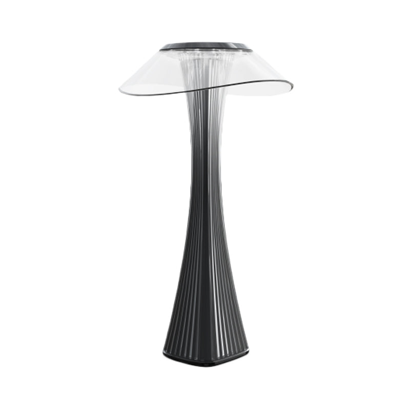 Pequeña iluminación de escritorio de cintura bonita lámpara de mesa gris acrílica contemporánea