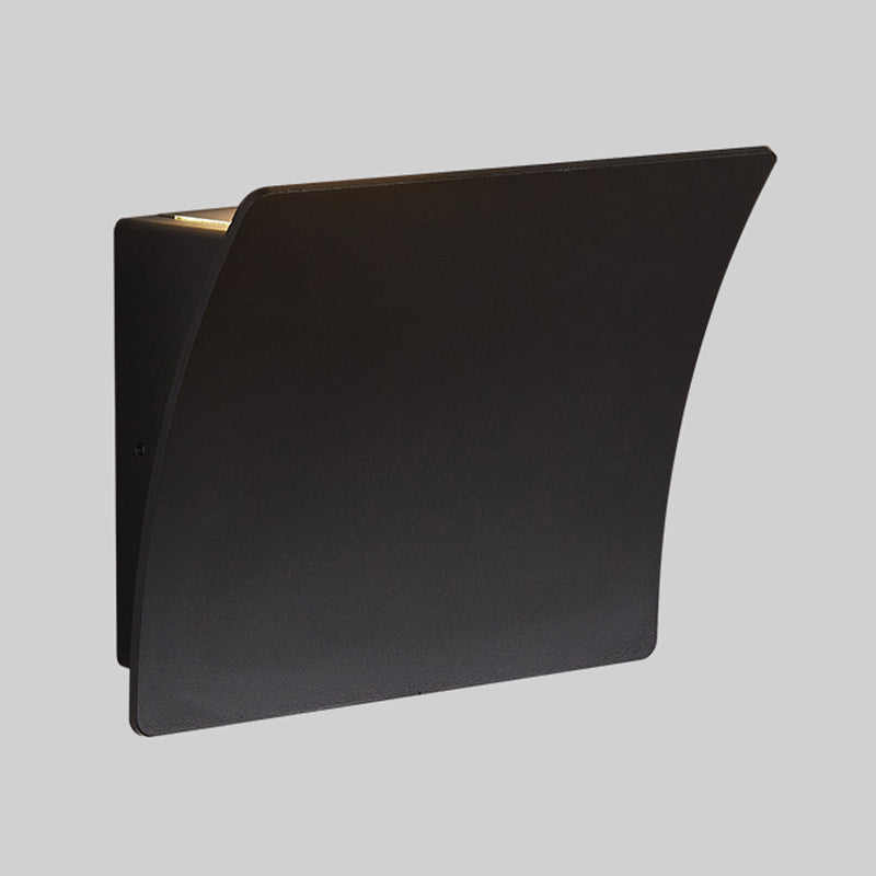 Black LED Wall Lamp Modern Style Wall Mount Lamp with Metal Shade for Bedroom