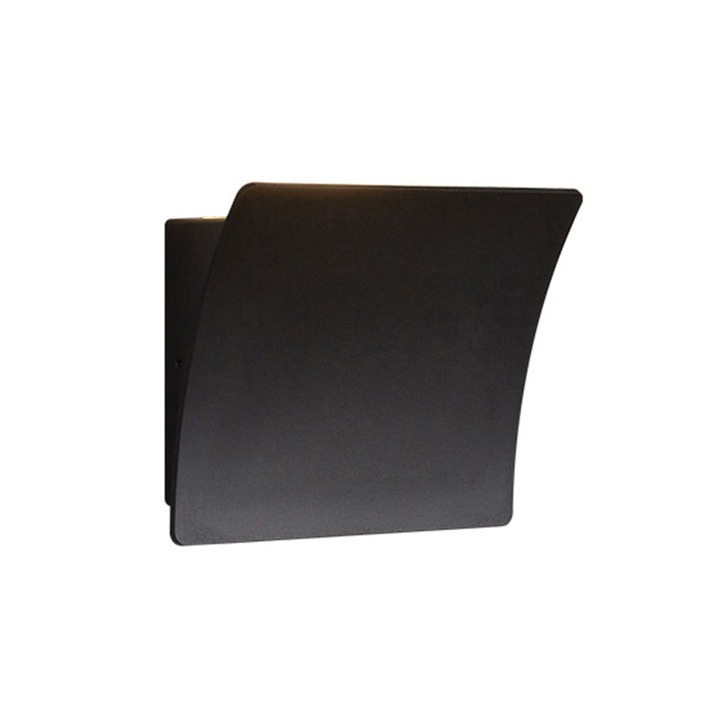 Black LED Wall Lamp Modern Style Wall Mount Lamp with Metal Shade for Bedroom