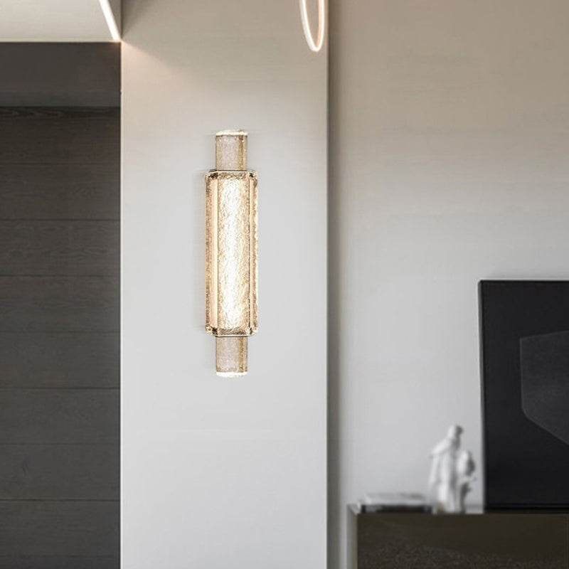 LED Wall Lamp Modern Style Wall Mount Lamp with Glass Shade for Bedroom