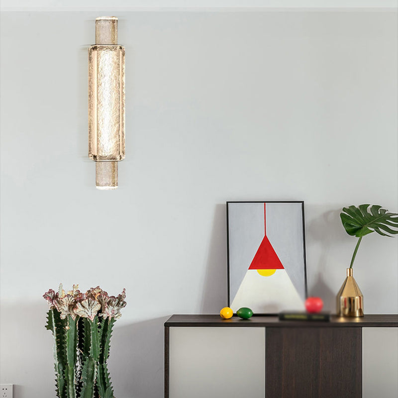 LED Wall Lamp Modern Style Wall Mount Lamp with Glass Shade for Bedroom