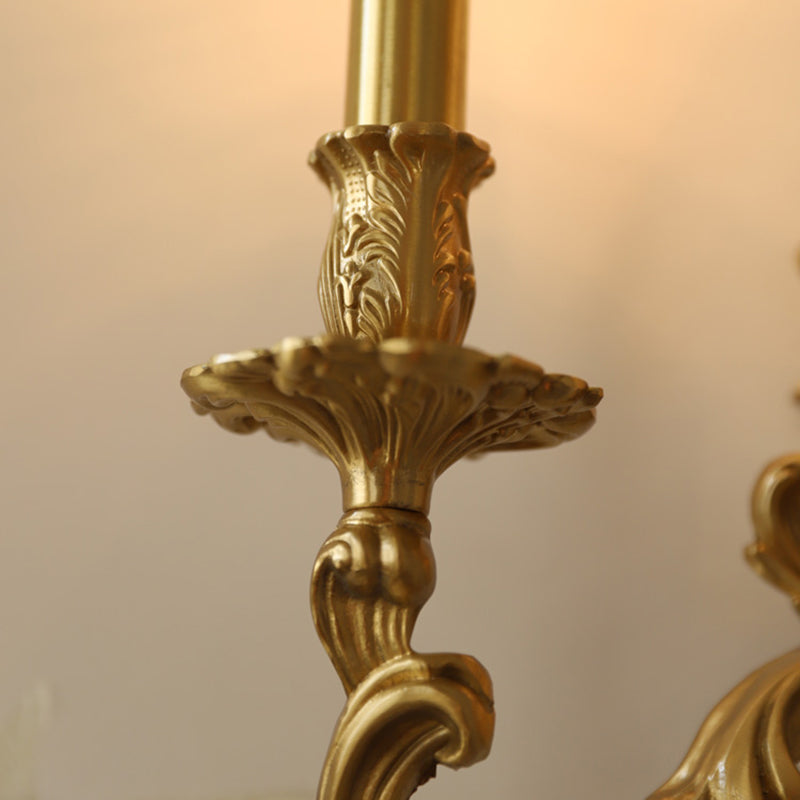 Contemporary Metal Wall Light Brassy Shade Wall Lamp for Bedroom