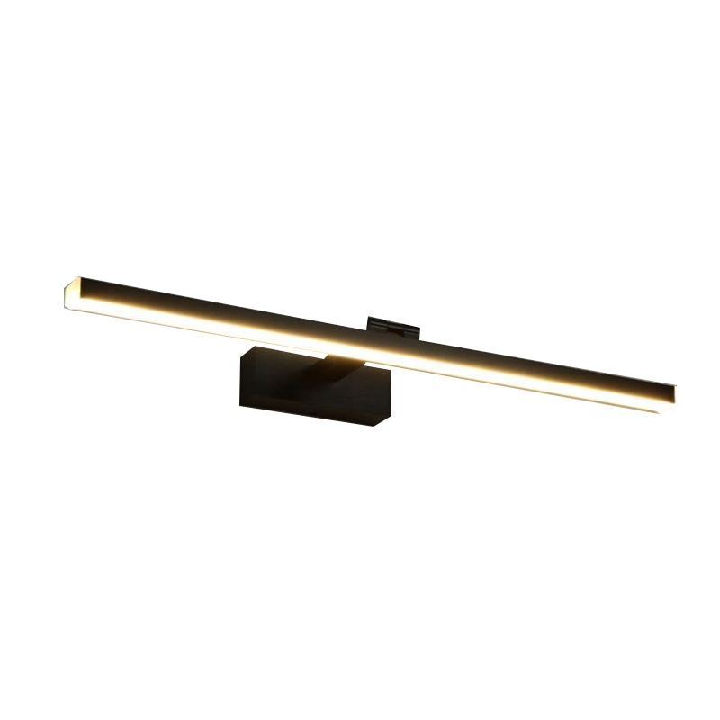 Black Mirror Front Light Modern LED Vanity Light with Plastic Shade for Bathroom