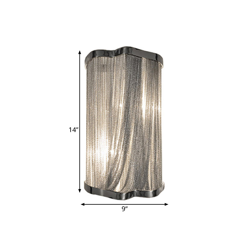 Glands en aluminium Flush Sconce Contemporain 1-Light Finish Finish Murd Murd Light