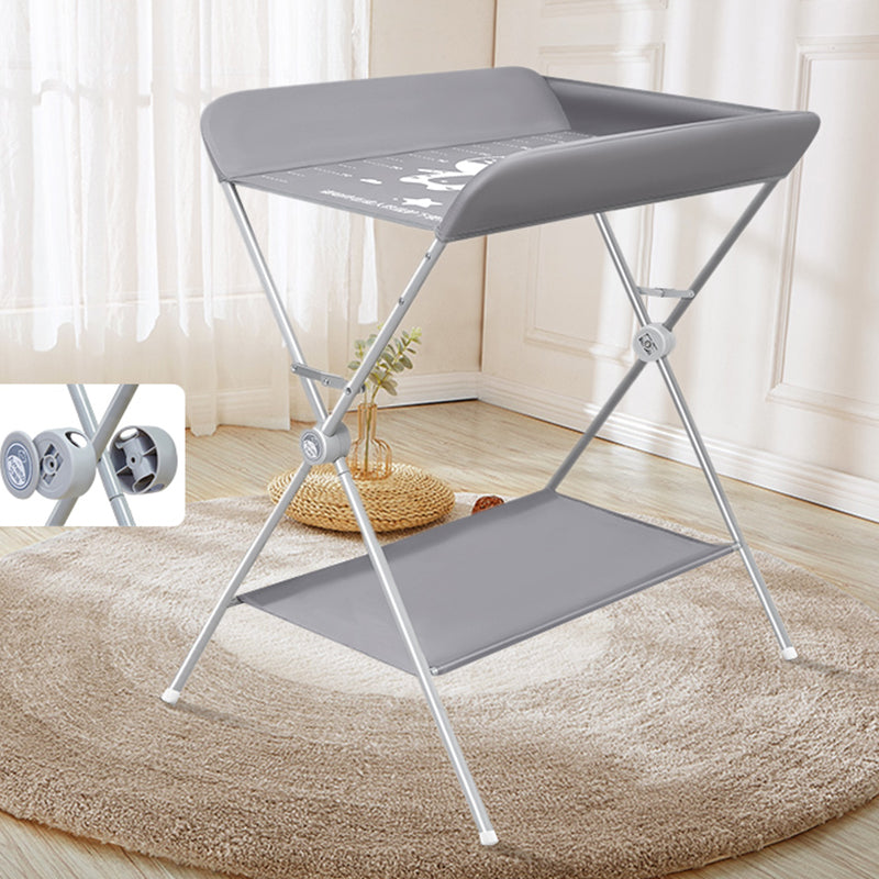 Folding Baby Changing Table Portable Changing Table with Shelf