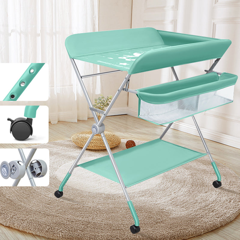 Folding Baby Changing Table Portable Changing Table with Shelf