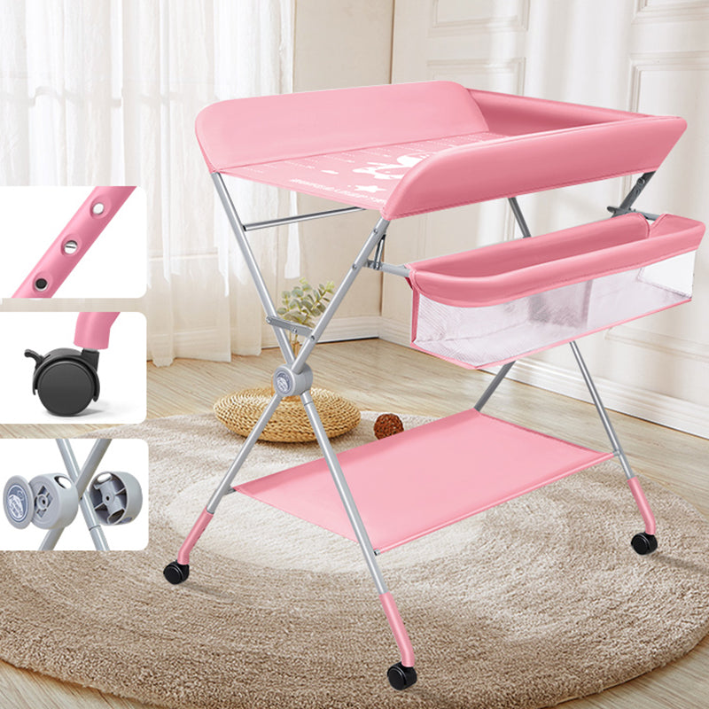 Folding Baby Changing Table Portable Changing Table with Shelf