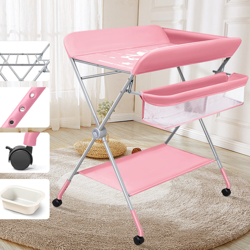 Folding Baby Changing Table Portable Changing Table with Shelf