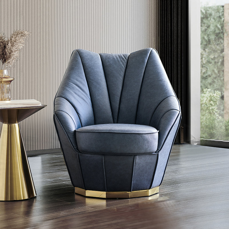 Sloped Arms Side Chair Arms Included Lounge Chair for Living Room