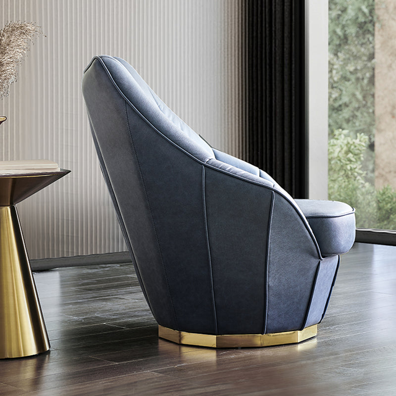 Sloped Arms Side Chair Arms Included Lounge Chair for Living Room