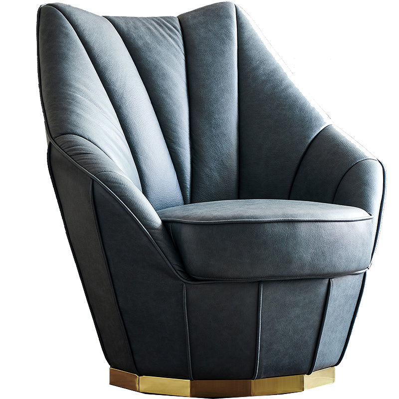 Sloped Arms Side Chair Arms Included Lounge Chair for Living Room