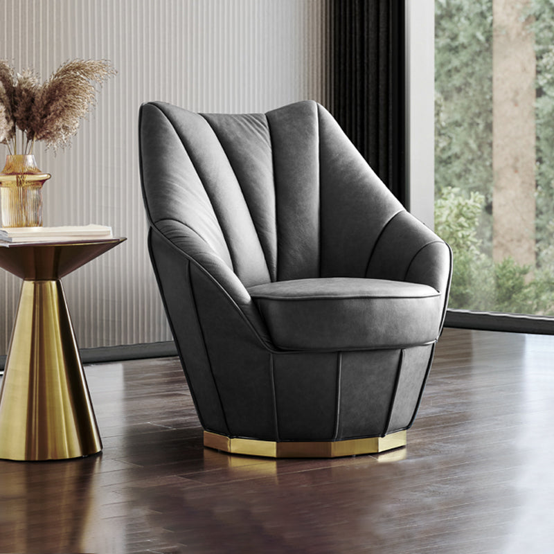 Sloped Arms Side Chair Arms Included Lounge Chair for Living Room
