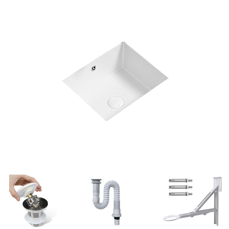 Modern Undermount Bathroom Sink Porcelain with Faucet Wash Stand