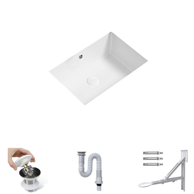 Modern Undermount Bathroom Sink Porcelain with Faucet Wash Stand
