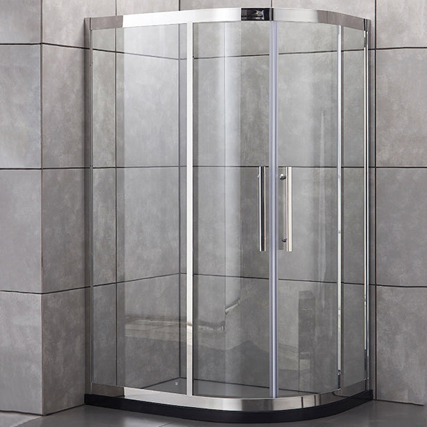 Transparent Shower Bath Door Double Sliding Tempered Shower Doors