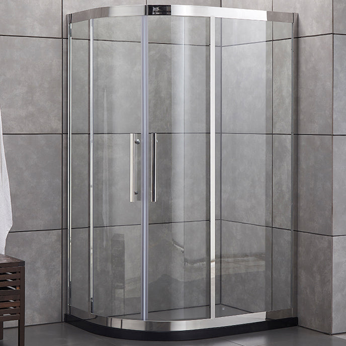 Transparent Shower Bath Door Double Sliding Tempered Shower Doors