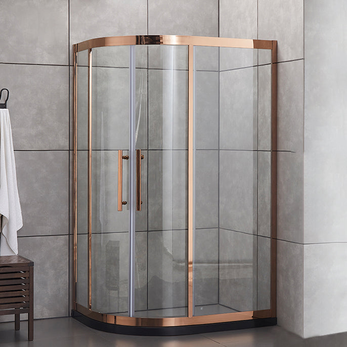 Transparent Shower Bath Door Double Sliding Tempered Shower Doors