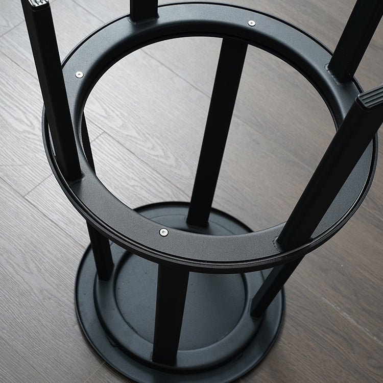 Modern Rotatable Backless Counter Stool Iron Cafe Bar Stool with Pedal