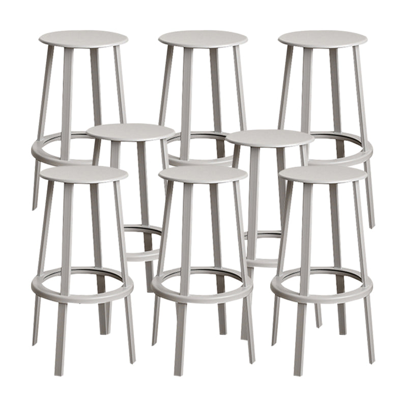 Modern Rotatable Backless Counter Stool Iron Cafe Bar Stool with Pedal