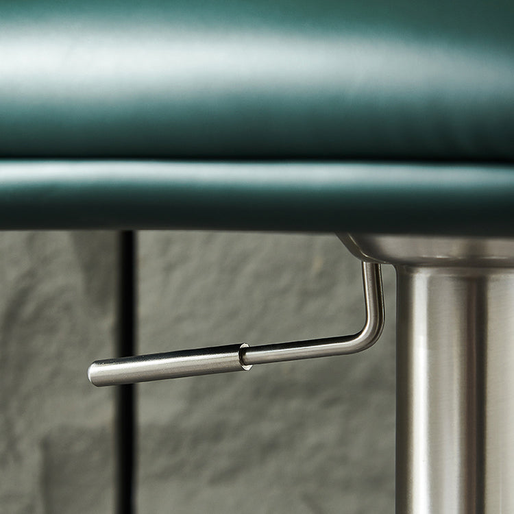 Modern Rotatable Backrest Counter Stool Stainless Steel Bar Stool with Pedal for Cafe