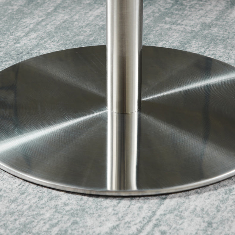 Modern Rotatable Backrest Counter Stool Stainless Steel Bar Stool with Pedal for Cafe