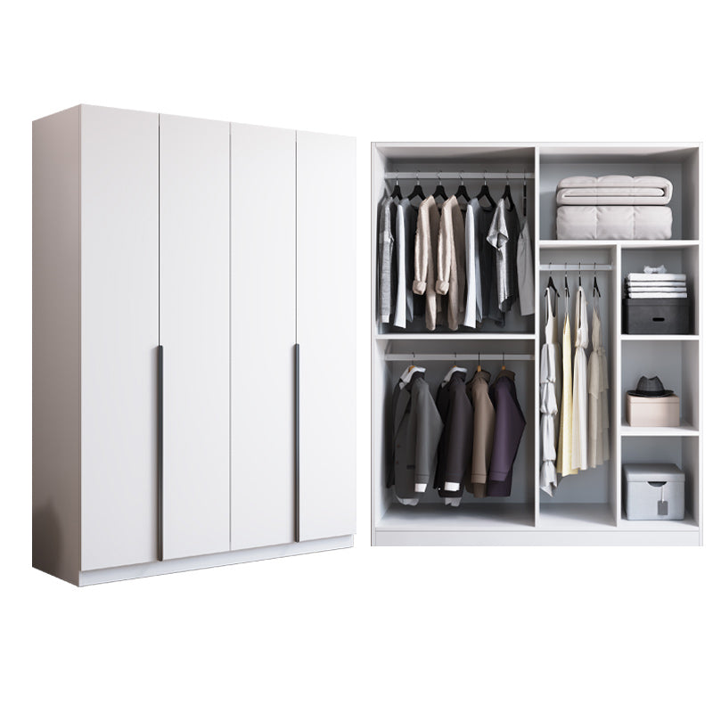Engineered Wood Wardrobe Cabinet Modern Style Soft Close Doors Wardrobe Closet
