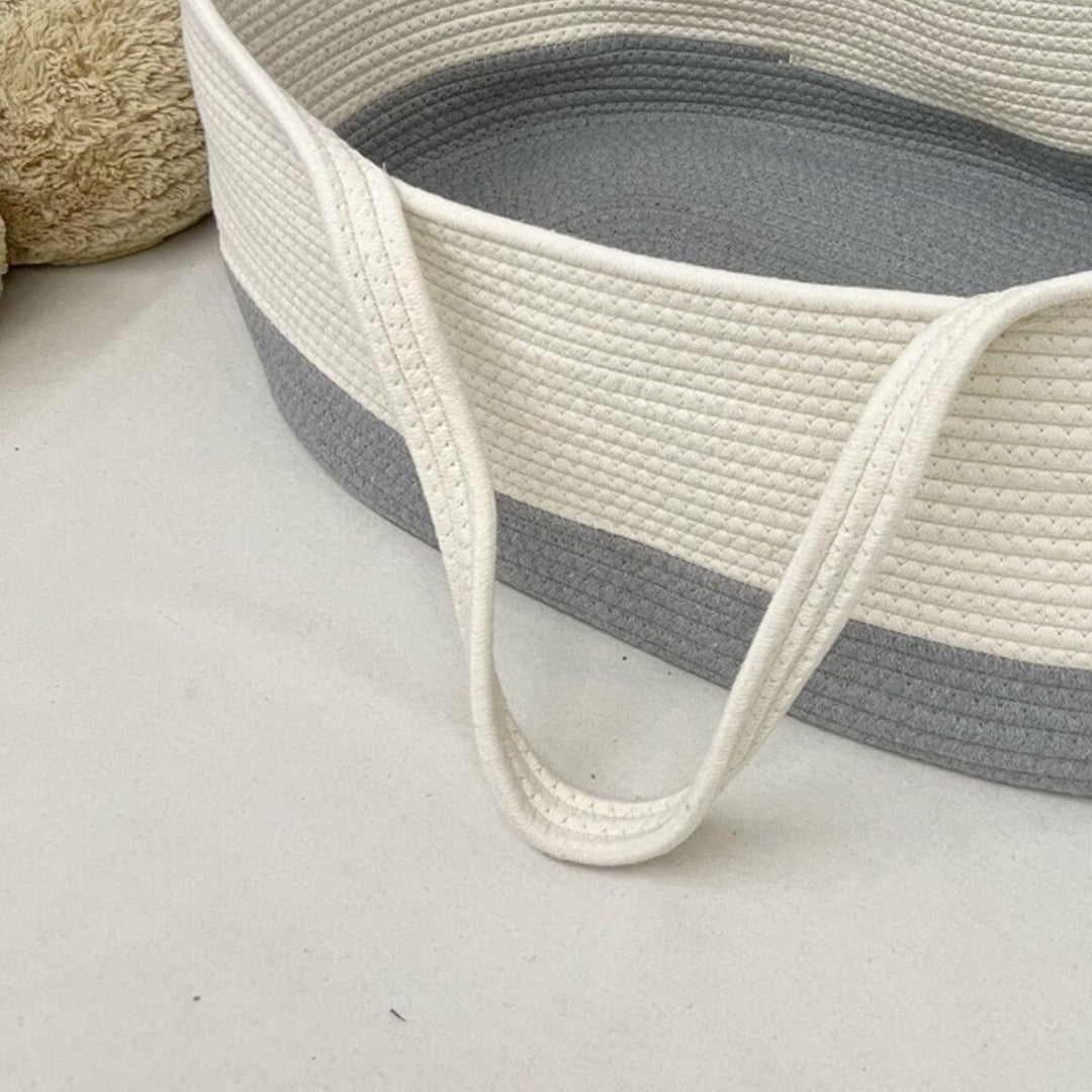 Fabric Crib Cradle Oval Folding Moses Basket for Newborn and Baby