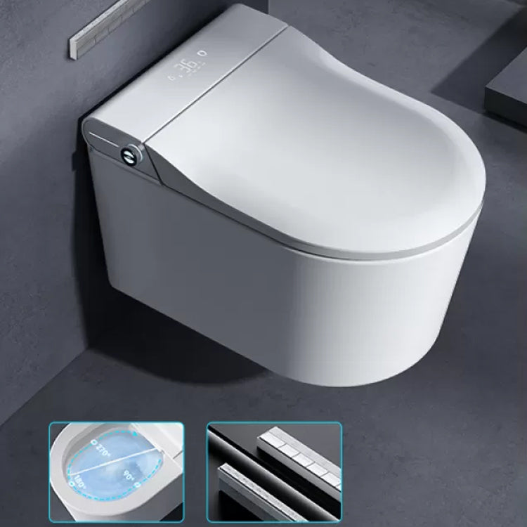 Elongated Wall Mounted Bidet Temperature Control Wall Hung Toilet Set