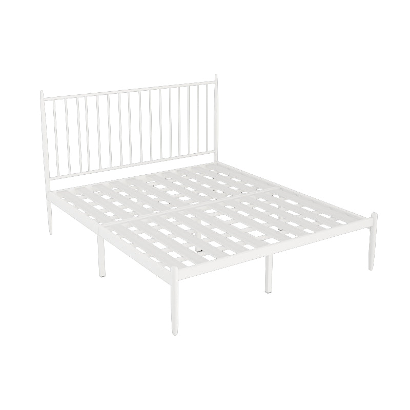 Glam Solid Color Open-Frame Bed Metal Open-Frame Bed with Headboard