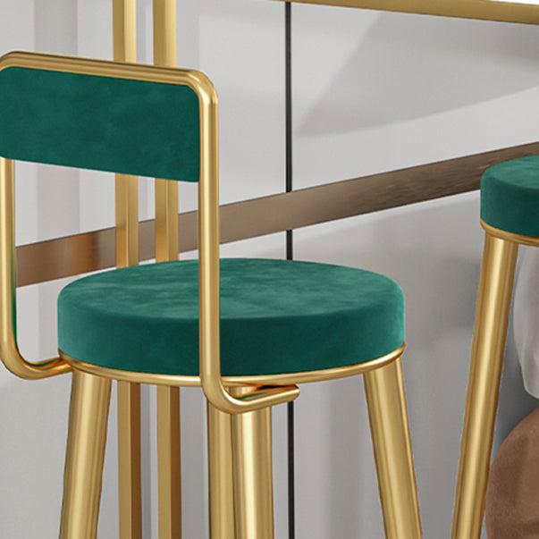 Glam Bistro Set 1/2/3 Pieces Stone Bar-Height Bar table with Upholstered Stools