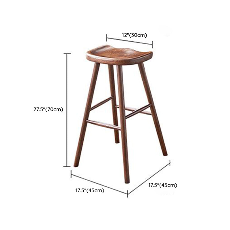 Modern Style Bar Table Set 1/2/3 Pieces Round Solid Wood Bar table with Backless Stools