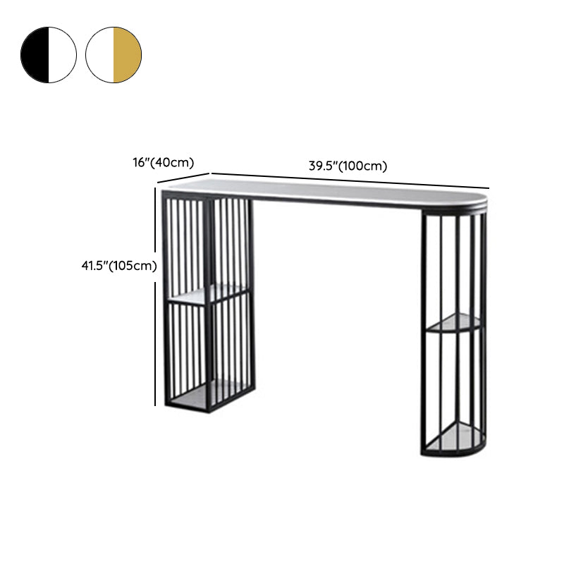 Glam Style Bar Bistro Set 1/3 Pieces Stone Bar-Height Bar table with Upholstered Stools