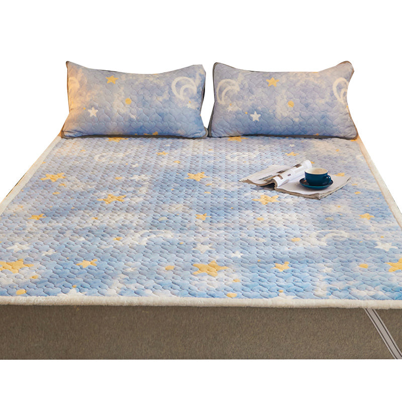 Sheet Sets Flannel Cartoon Printed Breathable Wrinkle Resistant Super Soft Bed Sheet Set
