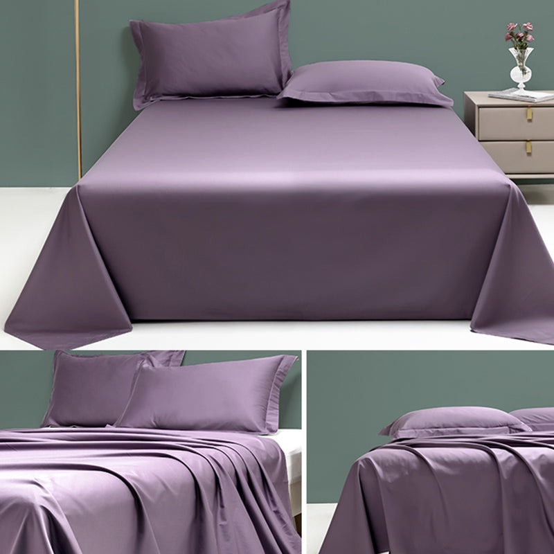 Sheet Sets Cotton Solid Color Super Soft Breathable Wrinkle Resistant Bed Sheet Set