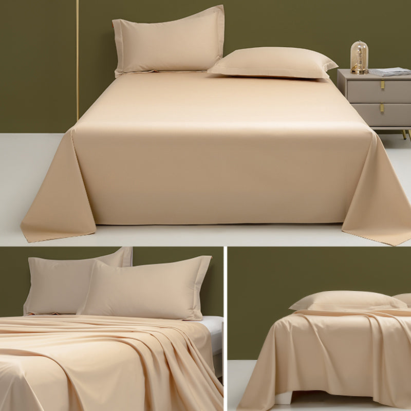 Sheet Sets Cotton Solid Color Super Soft Breathable Wrinkle Resistant Bed Sheet Set