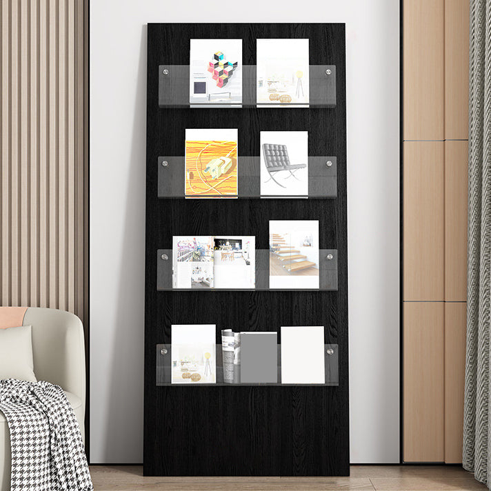 Modern Closed Back Bookshelf Acrylic Bookcase for Study Room with Shelves