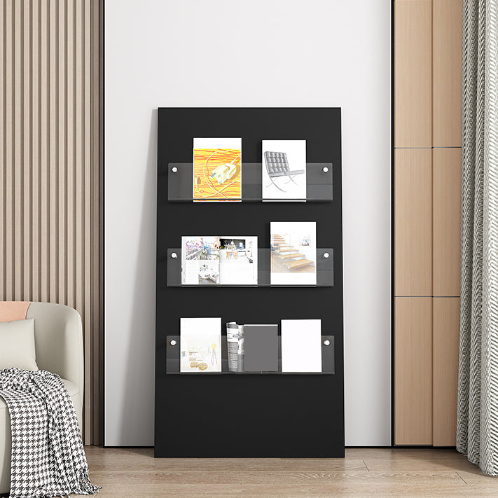 Modern Closed Back Bookshelf Acrylic Bookcase for Study Room with Shelves