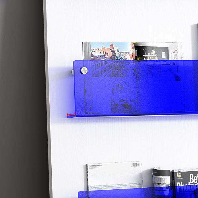 Modern Closed Back Bookshelf Acrylic Bookcase for Study Room with Shelves