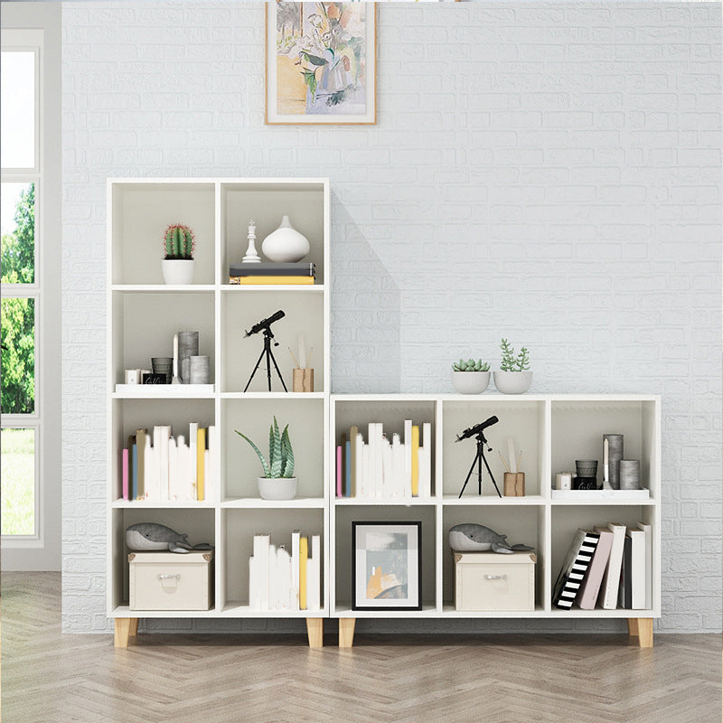 Natural Wooden Bookcase Standard Contemporary Bookshelf with Shelves